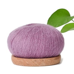 Серо-розавый Шелковая мохеровая мягкая пряжа, для ткачества, вязание крючком, увядшая роза, 1.5~2 мм, около 25г/моток