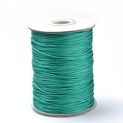 Весенне-зеленый Плетеные корейские вощеные полиэфирные шнуры, весенний зеленый, 2.5 мм, около 87.48 ярдов (80 м) / рулон