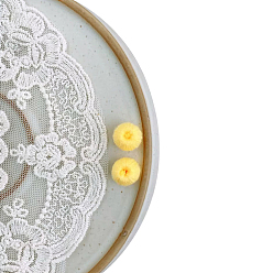 Yellow DIY Doll Craft Yarn Pom Pom Ball, Round, Yellow, 1.2cm