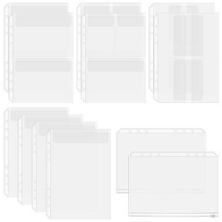 Прозрачный 12 шт. 5 стили сумка для хранения из ПВХ с пеналом на цепочке, прозрачные, 212x147~150x0.5~7 мм, внутренний диаметр: 60~205 мм