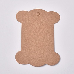 Верблюжий Катушка с лентой, вышивка кружево держатели ниток организатор карты, верблюжие, 101x77x0.5 мм, отверстие : 6 мм