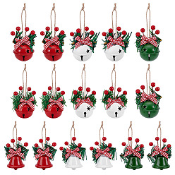 (52) Непрозрачная лаванда 16шт. 8 стили: подвески-колокольчики из железа и смолы на Рождество, для праздничных украшений, разноцветные, 69~83x57~67x45~51 мм, 2 шт / стиль