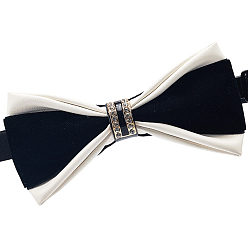 Белый Галстуки-бабочки из искусственной кожи, со стразами, бантом, белые, 515x15 мм