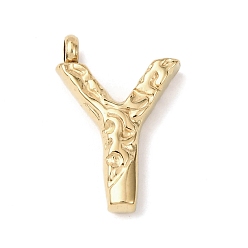 Letter Y 304 подвески из нержавеющей стали, письмена, ионное покрытие (ip), Письмо Y, 21x14x4 мм, отверстие : 2.5 мм