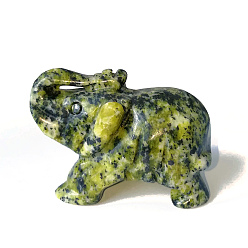 Другие Нефриты Натуральные китайские фигурки слонов из южного нефрита, Украшения из камня с энергией Рейки, украшение для дома по фэн-шуй, 21x40x35 мм