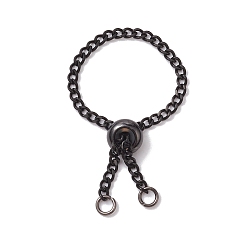 Черный Цвет Металла 304 компоненты кольца цепи из нержавеющей стали, металлический черный , внутренний диаметр: 27 мм