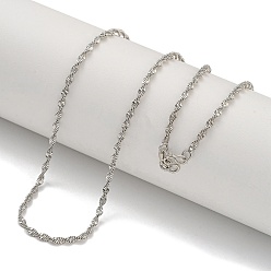 Платинированный Латунные цепочки сингапур для женщин, Реальная платина, 17.76 дюйм (45.1 см), 2 мм