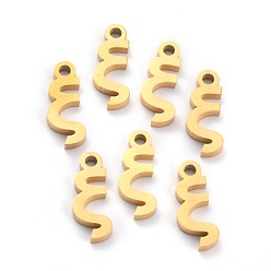 Letter X 304 подвески из нержавеющей стали, матовый стиль, греческий алфавит, золото, letter.x, letter.x: 12x5x1.5 мм, отверстие : 1.5 мм