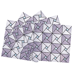 Темно-синий  Шифер 5шт. квадратная мозаика стеклянная настенная декорация, алюминиевая пластиковая панель, для украшения дома или поделок, темный сланец синий, 300x300x3 мм, 5 шт