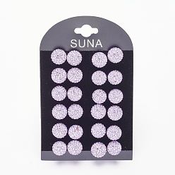 371_Фиолетовый Подарок для валентина для нее, 925 серьги из стерлингового серебра австрийского хрусталя, мяч серьги, круглые, 371 _violet, 12 мм