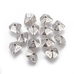 Платина Пластиковые вырезанные бусины ccb, самородки, платина, 21x20x11 мм, отверстие : 3 мм