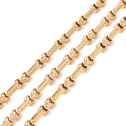 Золотой 304 цепи из нержавеющей стали, несварные, с катушкой, золотые, 7x3.5x2 мм, около 32.81 футов (10 м) / рулон