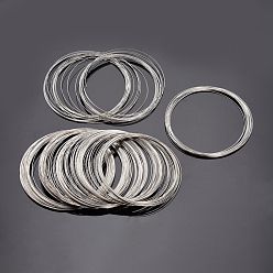 Platinum Carbon Steel Memory Wire, for Collar Necklace Making, Necklace Wire, Platinum, 22 Gauge, 0.6mm, about 900 circles/1000g
