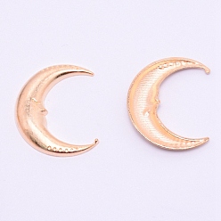 Light Gold Сплав кабошонов, принадлежности для наполнения эпоксидной смолой, Для изготовления ювелирных изделий из смолы, луна, без кадмия и без свинца, золотой свет, 29x24x3.5 мм