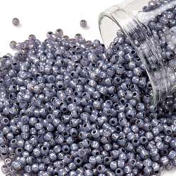 (PF2124) PermaFinish Lilac Opal Silver Lined TOHO Round Seed Beads, Japanese Seed Beads, (PF2124) PermaFinish Lilac Opal Silver Lined, 8/0, 3mm, Hole: 1mm, about 222pcs/bottle, 10g/bottle