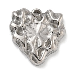 Античное Серебро 304 подвески из нержавеющей стали, шарма сердца, античное серебро, 19x18.5x3.5 мм, отверстие : 1.8 мм