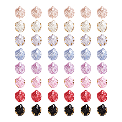 (52) Непрозрачная лаванда 160шт 8 стили подвески из непрозрачной смолы горячего тиснения, подвески из цветочных лепестков, имитация раковины и жемчуга, разноцветные, 17x15x4~4.5 мм, отверстие : 2~2.5 мм, 20 шт / стиль