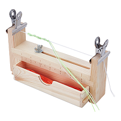 Бланшированный Миндаль Набор инструментов для фиксации вязания деревянной веревки, инструменты для плетения браслетов, с выдвижным ящиком, бланшированный миндаль, 4.75~10.55x5.15~22.1x3.25~4.45 см