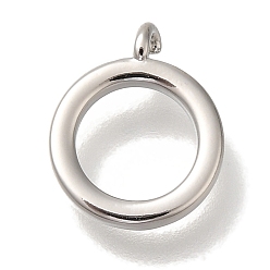 Платина Поручни из латунной трубы с покрытием стойки, без кадмия и без свинца, долговечный, кольцо, платина, 12x10x2 мм, отверстие : 0.9 мм