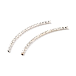 Серебро 925 изогнутые бусины из стерлингового серебра, , серебряные, 35x1.5 мм, отверстие : 0.7 мм, 27 шт / 10 г