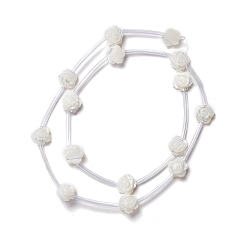 Seashell Color Natural Trochid Shell/Trochus Shell Beads Strands, Rose, Seashell Color, 8x8x3.5mm, Hole: 0.8mm, about 15pcs/strand, 14.88 inch(37.8cm)