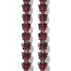 Кокосово-Коричневый Бусы лэмпворк ручной работы, малина, кокосового коричневый, 12.5x12.5 мм, отверстие : 1.4 мм, около 20 шт / нитка, 9.84'' (25 см)