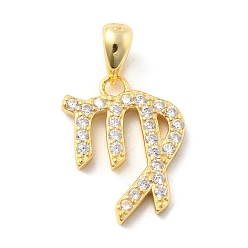 Рыбы 925 подвески из стерлингового серебра с прозрачным микропаве и цирконием, обереги двенадцати созвездий, золотые, Рыбы, 10~16x10~15.5x1.5~2 мм, отверстие : 2.5x5 мм