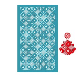 Flower Rectangle Polyester Screen Printing Stencil, for Painting on Wood, DIY Decoration T-Shirt Fabric, Flower, 15x9cm