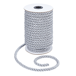 Светло-серый Нейлоновая нить, для украшения дома, обивка, занавес, шнур чести, светло-серый, 8 мм, 20 м / рулон