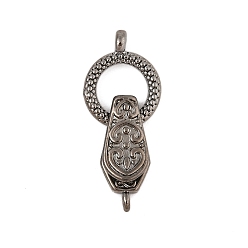 Черный Цвет Металла Латунь раз по сравнению с застежками, без кадмия, без никеля и без свинца, металлический черный , 29 мм, отверстие : 1.6 мм