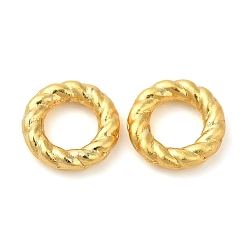 Golden Rack Plating Alloy Linking Rings, Cadmium Free & Lead Free, Twisted Ring, Golden, 8.3x1.9mm, Inner Diameter: 4.5mm