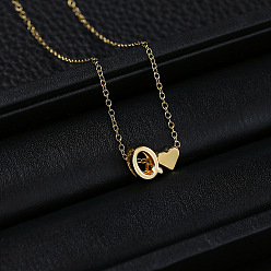 Letter Q Ожерелья из сплава с подвеской в виде сердца и буквы для женщин, золотые, Буква Q, 15.75 дюйм (40 см)