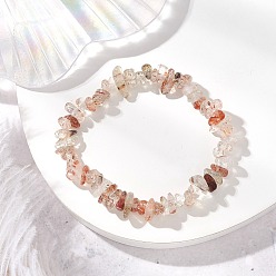 Rutilated Кварц Браслеты из натурального черного золота с рутиловым кварцем и бусинами для детей, внутренний диаметр: 1-5/8 дюйм (4 см)