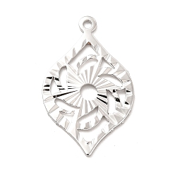 Платина Стойки обшивки латунные подвески, долговечный, очарование глаз, платина, 25x15.5x1 мм, отверстие : 1.2 мм