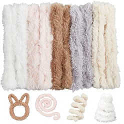 Mixed Color 10Pcs 5 Colors DIY Plush Sticks, Chenille Stems, Pipe Cleaners, Kid Craft Material, Mixed Color, 1000x30mm, 2pcs/color