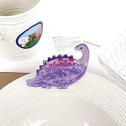 Лиловый Акриловые заколки для волос в виде когтей динозавра, аксессуары для волос для женщин и девочек, сирень, 45x86 мм