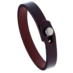 Кокосово-Коричневый 1ПК панк ретро этнический стиль кожаный браслет ручной работы пара литературный ремешок на руку для мужчин, кокосового коричневый, 8-5/8 дюйм (22 см), шириной 10 мм 