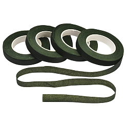Темно-Зеленый 4 рулоны самодельной резиновой ленты для цветоводства, темно-зеленый, 12 мм
