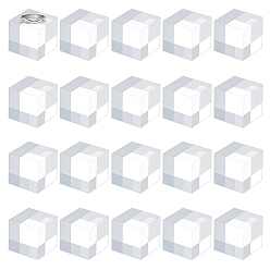 Прозрачный 20 шт. прозрачные акриловые подставки для ювелирных изделий, квадратный, прозрачные, 2.5x2.5x2.5 см