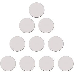Нержавеющая Сталь Цвет 304 нержавеющей стали кабошонов, пустой тег, плоско-круглые, цвет нержавеющей стали, 24.85x0.5~1 мм, 50 шт / коробка