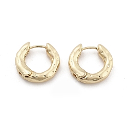 Настоящее золото 14K Латунь обруч серьги для женщин, кольцо, реальный 14 k позолоченный, 17x5 мм