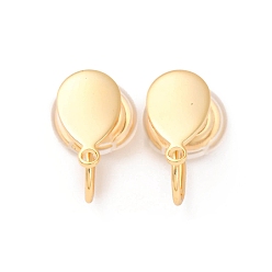 Настоящее золото 18K Латунные ушные манжеты, с петлей, долговечный, без никеля , реальный 18 k позолоченный, 15x9 мм, отверстие : 1.2 мм, слеза: 11.5x6.5 мм