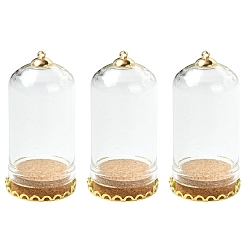 Без Покрытия Наборы для изготовления кулонов своими руками, В комплект входят 10 шт. латунных оправ для кабошонов, 10 крышка стеклянного купола шт., 10 шт. Латунные подвесные держатели для бусинок, сырой (без покрытия)