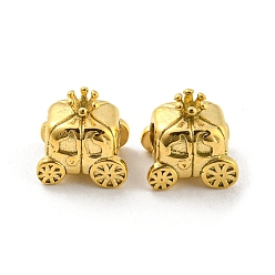 Настоящее золото 14K 304 из нержавеющей стали бусы, тыква перевозки, реальный 14 k позолоченный, 9x8x7 мм, отверстие : 3.5 мм