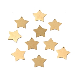 Золотой Ионное покрытие (ip) 304 подвески из нержавеющей стали, двухсторонний подъемный стол, пустая бирка с матовой отделкой, звезда, золотые, 21.5x22.5x1 мм, отверстие : 1.5 мм