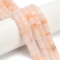 Розовый Авантюрин Натуральный розовый авантюрин бисер нитей, диск, Heishi бусы, 4x2~2.5 мм, отверстие : 0.7 мм, около 158~160 шт / нитка, 14.96''~15.16'' (38~38.5 см)