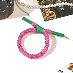 Ярко-Розовый Связей ткани волос, аксессуары для волос для женщин и девочек, ярко-розовый, 85x70 мм