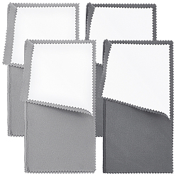 (52) Непрозрачная лаванда 4 листы 2 цвета 4 слои серебряная полировальная ткань, ткань для чистки ювелирных изделий, чистящее средство для стерлингового серебра, прямоугольные, разноцветные, складка: 10x20x0.2 см, 2 листов / цвет