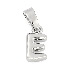 Letter E Латунь прелести, буквы, без кадмия и без свинца, долговечный, стойки покрытие, Письмо E, 10x5.5x2.5 мм, отверстие : 3x5 мм