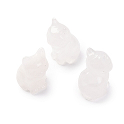 Хрусталь Природный кварц украшения кристалл дисплей, товары для украшения дома, форма кошки, 45~48x29~30x29~31 мм